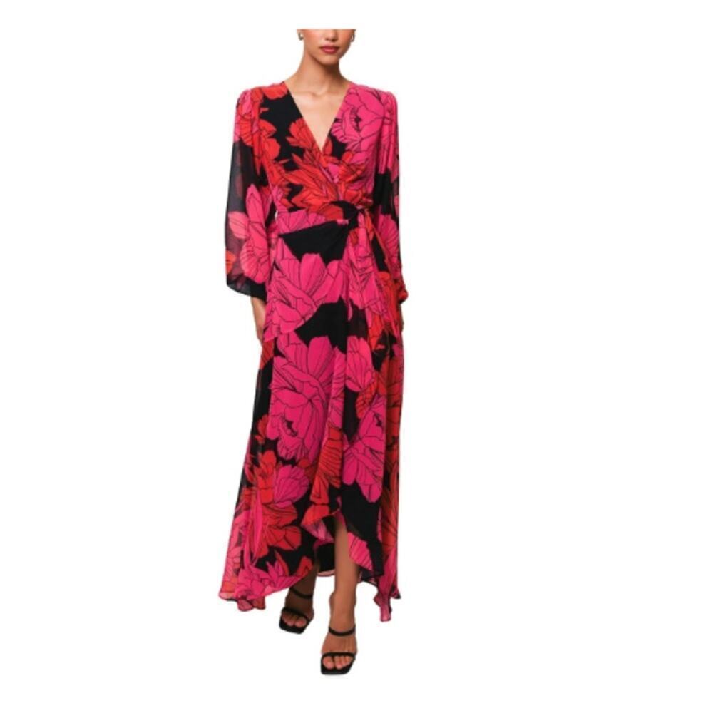 Hutch Women's Pink Blooming Floral Oversize Bridge Dress Size XS